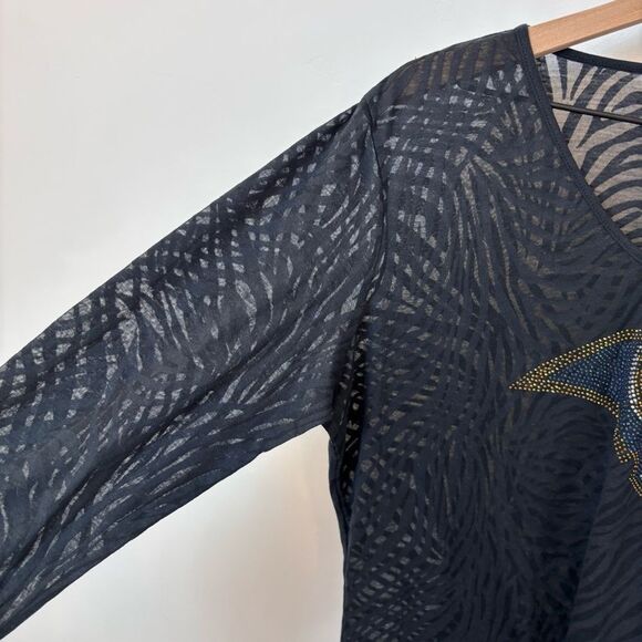 NFL Women’s Long Sleeve Burn Out La Rams Jeweled Logo XL - Picture 6 of 10